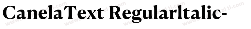 CanelaText Regularltalic字体转换